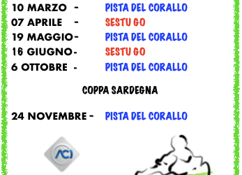 Calendario Campionato Regionale Karting Aci Sport Sardegna 2019